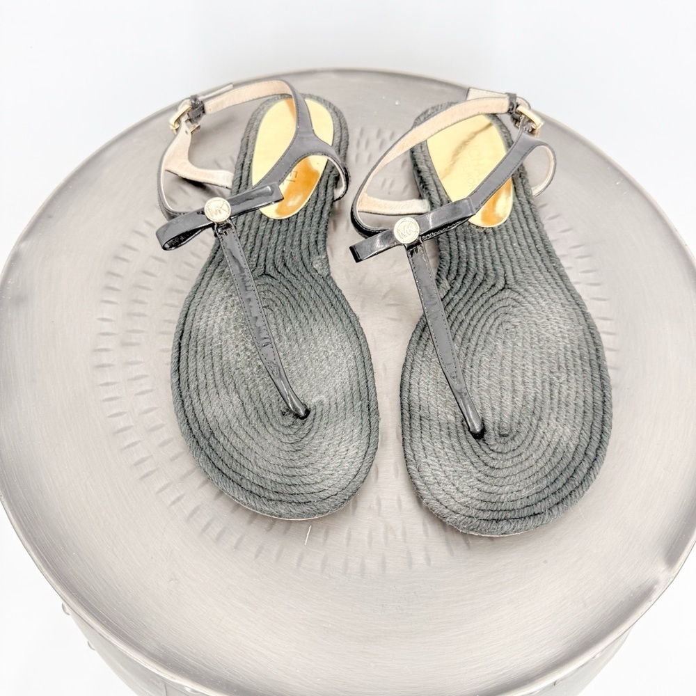 MICHAEL Michael Kors Black and Gold Sandals Elegant Design